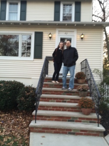 Me and my husband the day we got the keys!
